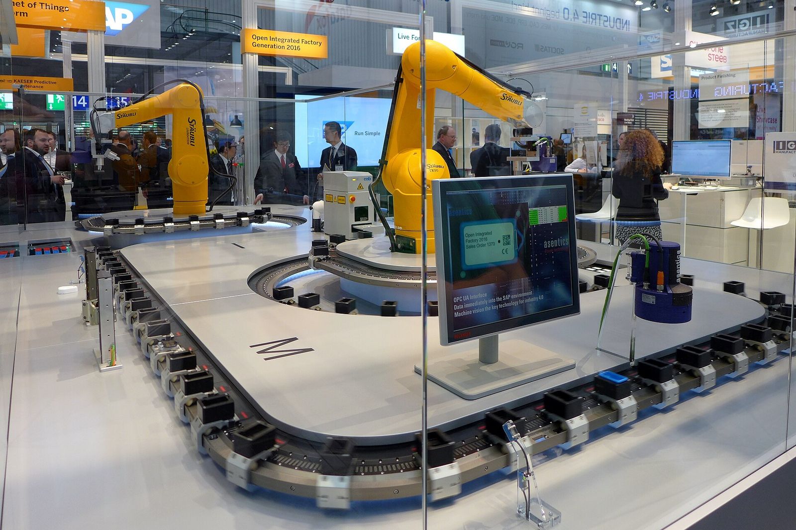 Sảnh triển lãm công nghệ robot
